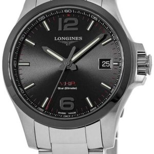 Longines Herrklocka L3.719.4.56.6 Conquest V.H.P. Svart/Stål Ø41 mm