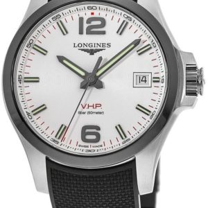 Longines Herrklocka L3.719.4.76.9 Conquest V.H.P. Silverfärgad/Gummi