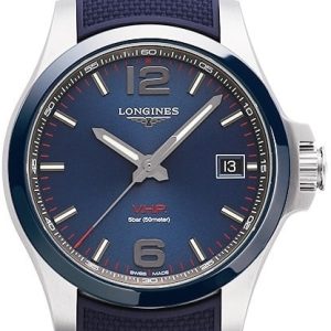 Longines Herrklocka L3.719.4.96.9 Conquest V.H.P. Blå/Gummi Ø41 mm