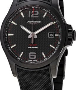 Longines Herrklocka L3.726.2.66.9 Conquest V.H.P. Svart/Gummi Ø43 mm