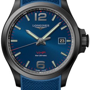 Longines Herrklocka L3.726.2.96.9 Conquest V.H.P. Blå/Gummi Ø43 mm