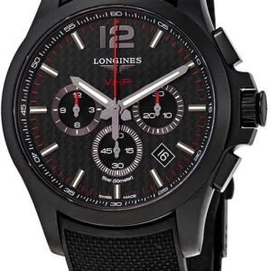 Longines Herrklocka L3.727.2.56.9 Conquest V.H.P. Svart/Gummi Ø44 mm