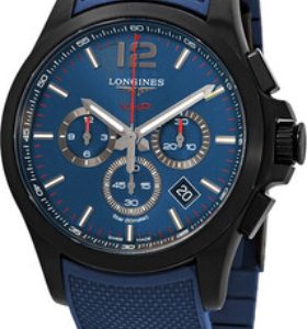 Longines Herrklocka L3.727.2.96.9 Conquest V.H.P. Blå/Gummi Ø44 mm