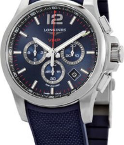 Longines Herrklocka L3.727.4.96.9 Conquest V.H.P. Blå/Gummi Ø44 mm