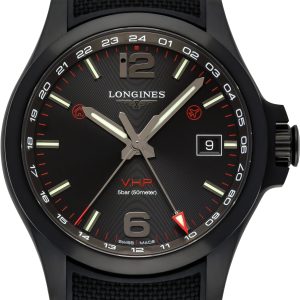 Longines Herrklocka L3.728.2.56.9 Conquest V.H.P. Svart/Gummi Ø43 mm