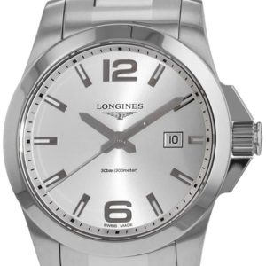 Longines Herrklocka L3.760.4.76.6 Conquest Silverfärgad/Stål Ø43 mm