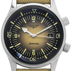 Longines Herrklocka L3.774.4.30.2 Legend Diver Beige/Textil Ø42 mm