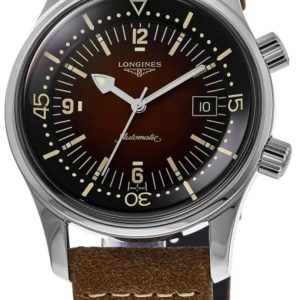 Longines Herrklocka L3.774.4.60.2 Legend Diver Brun/Läder Ø42 mm