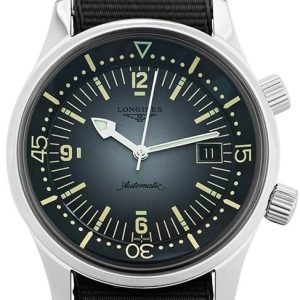 Longines Herrklocka L3.774.4.70.2 Legend Diver Grå/Textil Ø42 mm