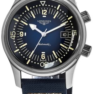 Longines Herrklocka L3.774.4.90.2 Legend Diver Blå/Textil Ø42 mm