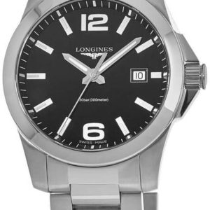 Longines Herrklocka L3.776.4.58.6 Conquest Svart/Stål Ø39 mm