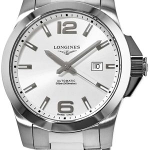 Longines Herrklocka L3.778.4.76.6 Conquest Silverfärgad/Stål Ø43 mm