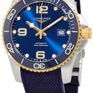 Longines Herrklocka L3.781.3.96.9 Hydroconquest Blå/Gummi Ø41 mm