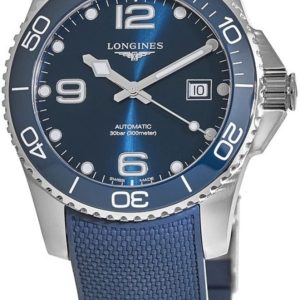 Longines Herrklocka L3.781.4.96.9 Hydroconquest Blå/Gummi Ø41 mm