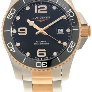 Longines Herrklocka L3.782.3.58.7 HydroConquest Svart/Gummi Ø43 mm