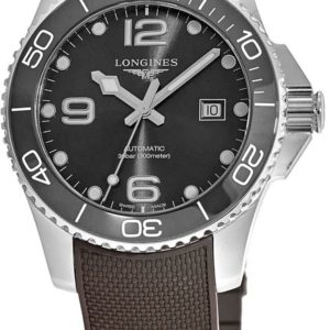 Longines Herrklocka L3.782.4.76.9 Hydroconquest Grå/Gummi Ø43 mm