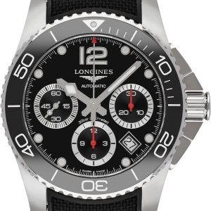 Longines Herrklocka L3.783.4.56.9 Hydroconquest Svart/Gummi Ø41 mm