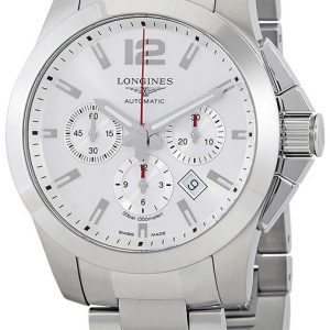 Longines Herrklocka L3.801.4.76.6 Conquest Silverfärgad/Stål Ø44 mm