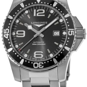 Longines Herrklocka L3.841.4.56.6 HydroConquest Svart/Stål Ø44 mm