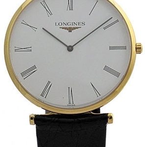 Longines Herrklocka L4.766.2.11.2 Grande Classique Vit/Läder Ø37 mm