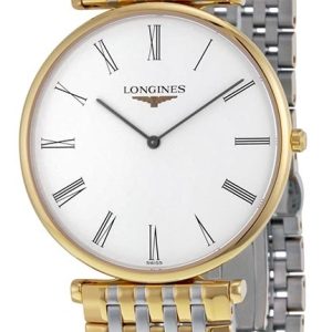 Longines Herrklocka L4.766.2.11.7 Grande Classique Vit/Gulguldtonat