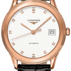 Longines Herrklocka L4.774.8.27.2 Flagship Vit/Läder Ø35.6 mm