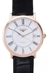 Longines Herrklocka L4.787.8.11.4 Elegant Vit/Läder Ø37 mm