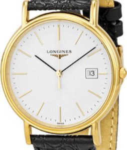 Longines Herrklocka L4.790.2.12.2 Presences Vit/Läder Ø38.5 mm