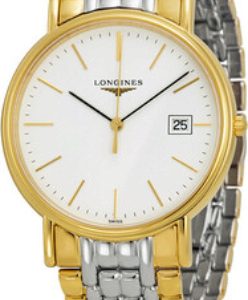 Longines Herrklocka L4.790.2.12.7 Presences Vit/Gulguldtonat stål