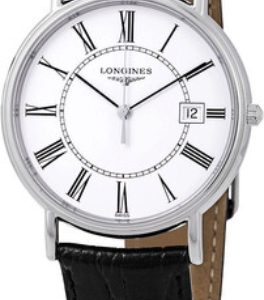 Longines Herrklocka L4.790.4.11.2 Presences Vit/Läder Ø38.5 mm