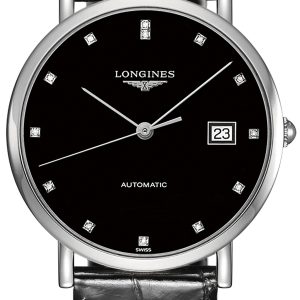 Longines Herrklocka L4.810.4.57.2 Elegant Svart/Läder Ø37 mm