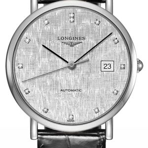 Longines Herrklocka L4.810.4.77.2 Elegant Silverfärgad/Läder Ø37 mm