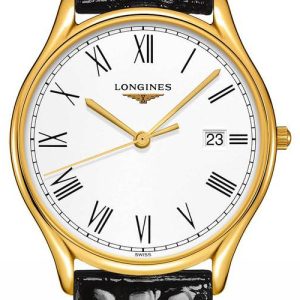 Longines Herrklocka L4.859.2.11.2 Grande Classique Vit/Läder Ø38.5