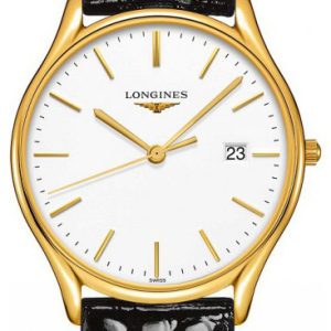 Longines Herrklocka L4.859.2.12.2 Grande Classique Vit/Läder Ø38.5