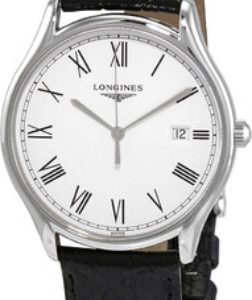 Longines Herrklocka L4.859.4.11.2 Grande Classique Vit/Läder Ø38.5