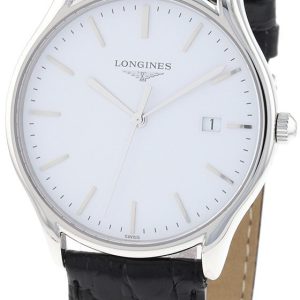 Longines Herrklocka L4.859.4.12.2 Grande Classique Vit/Läder Ø38.5