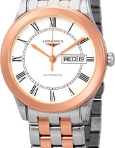 Longines Herrklocka L4.899.3.91.7 Flagship Vit/Roséguldstonat stål