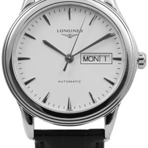 Longines Herrklocka L4.899.4.12.2 Flagship Vit/Läder Ø38.5 mm