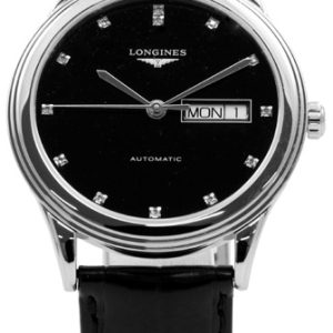 Longines Herrklocka L4.899.4.57.2 Flagship Svart/Läder Ø38.5 mm