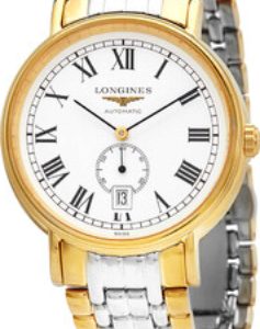 Longines Herrklocka L4.905.2.11.7 Presence Vit/Gulguldtonat stål