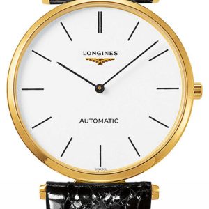 Longines Herrklocka L4.908.2.12.2 Grande Classique Vit/Läder Ø36 mm