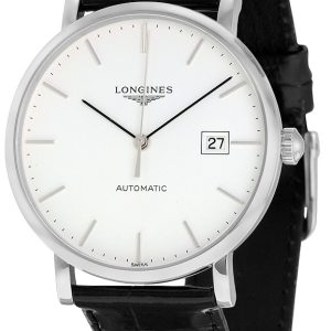 Longines Herrklocka L4.910.4.12.2 Elegant Vit/Läder Ø39 mm