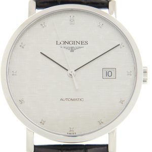 Longines Herrklocka L4.910.4.77.2 Elegant Grå/Läder Ø39 mm