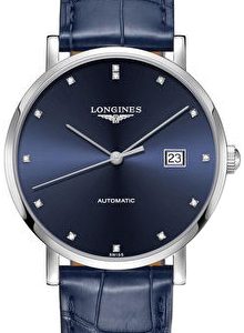 Longines Herrklocka L4.910.4.97.2 Elegant Blå/Läder Ø39 mm