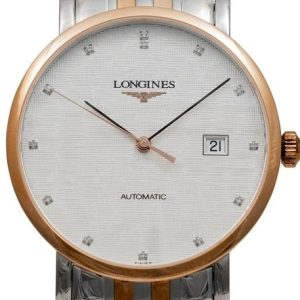 Longines Herrklocka L4.910.5.77.7 Elegant Grå/Roséguldstonat stål