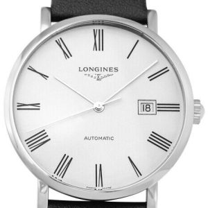 Longines Herrklocka L4.911.4.11.2 Elegant Vit/Läder Ø41 mm