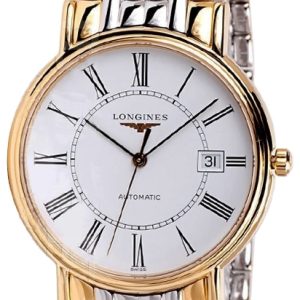 Longines Herrklocka L4.921.2.11.7 Presences Vit/Gulguldtonat stål