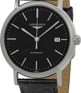 Longines Herrklocka L4.921.4.52.2 Presences Svart/Läder Ø38.5 mm