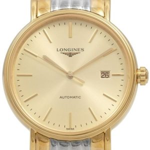 Longines Herrklocka L4.922.2.32.7 Presence Gulguldstonad/Gulguldtonat