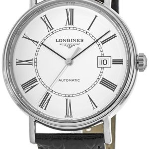 Longines Herrklocka L4.922.4.11.2 Presence Vit/Läder Ø40 mm